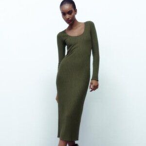 Zara Rib Cut Out Dress